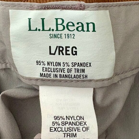 LL Bean Tropicwear Cargo Capris Quick Dry - Frost Gray - L - Picture 7 of 8